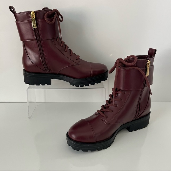 Michael Kors Burgundy Ankle Boots - Picture 3 of 12